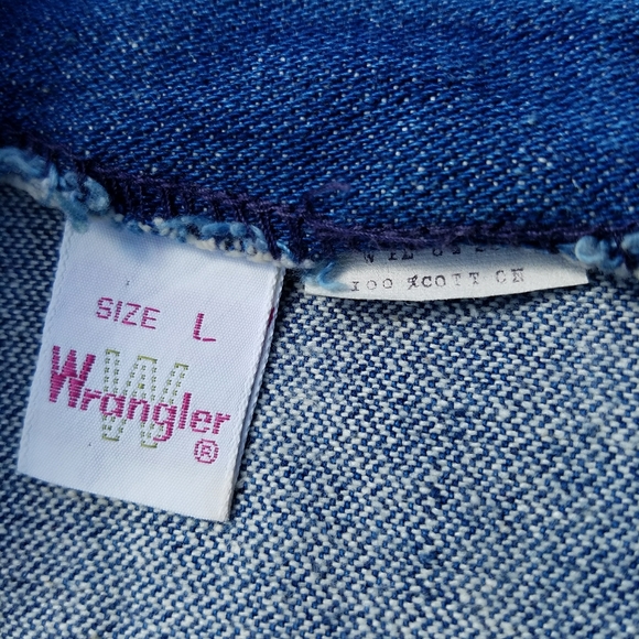 VTG 70's Wrangler Cotton Blue Denim Jacket - Picture 8 of 10